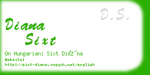 diana sixt business card